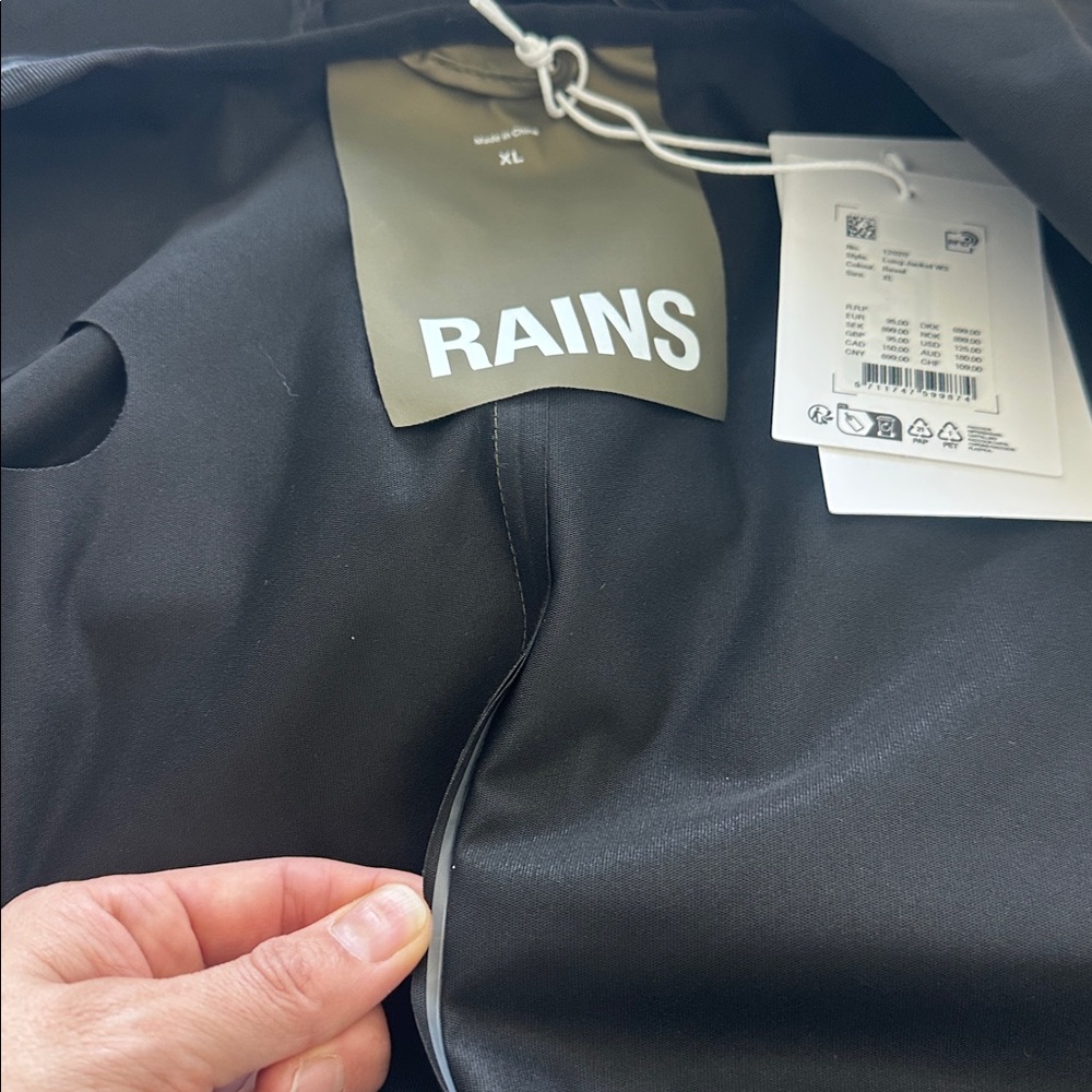 Rains Olive Green Raincoat - Picture 4 of 10